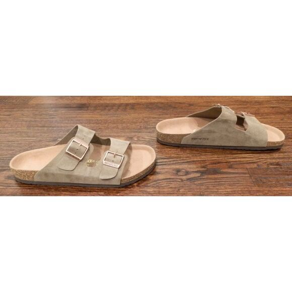 Birkenstock Suede Leather Sandals Shoes Men\'s Size 45 M12 READ NEW FLAWS